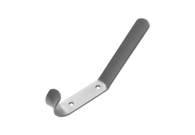 Крючок-вешалка 2-рожковый серый метал. Д