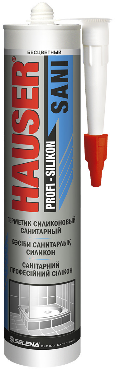 Hauser SANI герметик силиконовый санитарный бесцветный 260 мл (12 шт.)