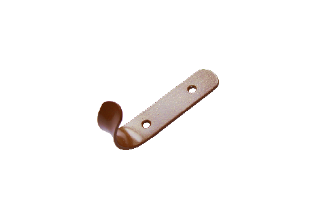 Крючок-вешалка 1-рожковый коричнев. метал. Д