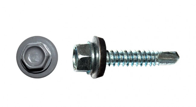 Саморез 4,8х51 RAL7024, серый графит KENNER,  сверло РТ-1 по дереву (2000 шт)