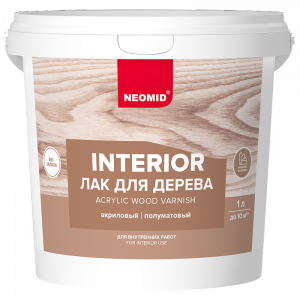 NEOMID Interior (1 л) акриловый лак для древесины (12 шт.)