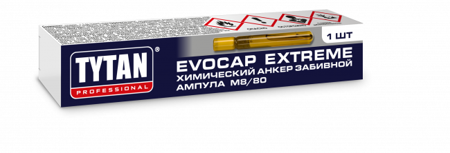 TYTAN Professional EVOCAP EXTREME анкер химический ампула M8/80 забивной (40 шт.)