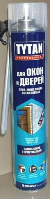 TYTAN Professional Для окон и дверей пена монтажная всесезонная 750 мл TYTAN Professional Для окон и дверей пена монтажная всесезонная 750 мл