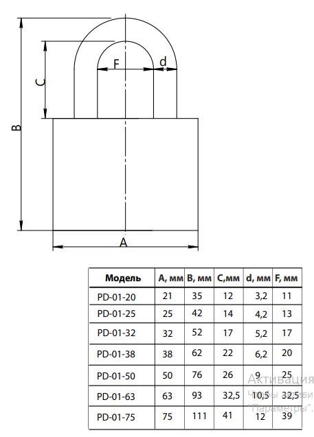 Замок навесной Apecs PD-01-50 (5Keys) (60) Замок навесной Apecs PD-01-50 (5Keys) (60)
