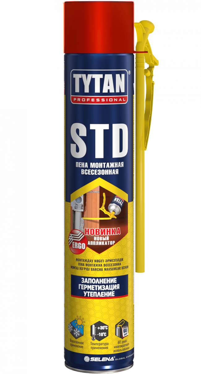 Tytan Professional STD ЭРГО пена монтажная всесезонная 750 мл (12 шт.)