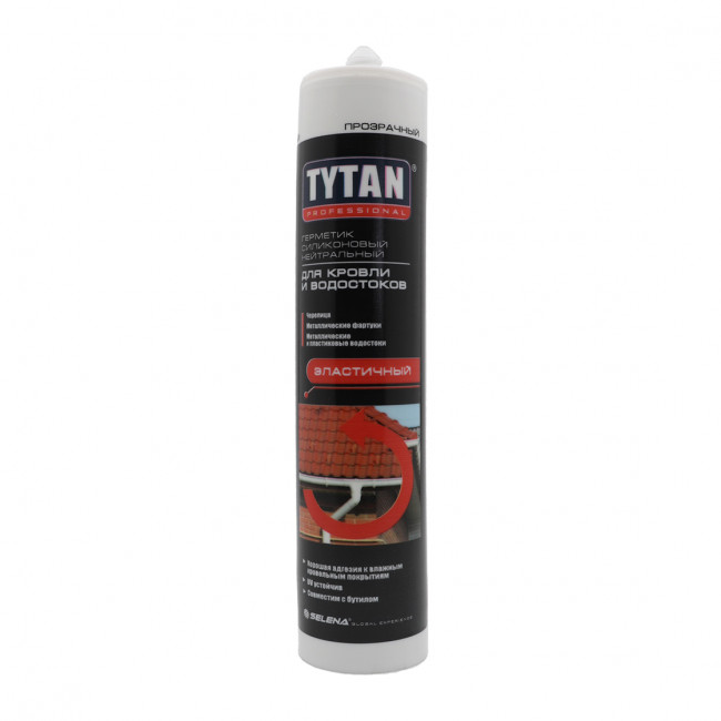 TYTAN Professional герметик силиконовый нейтральный для кровли и водостоков прозрачный 310 (12 шт.)