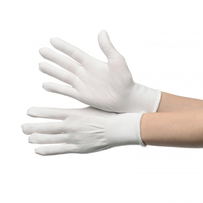 Перчатки нейлоновые без покрытия белые (60 шт.)