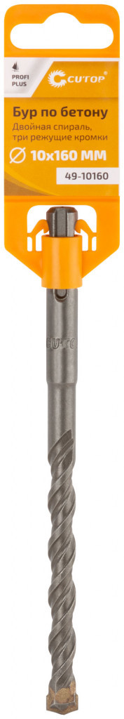 Бур CUTOP Profi+ двойная спираль, 3 пылеотводящих кромки 10*160