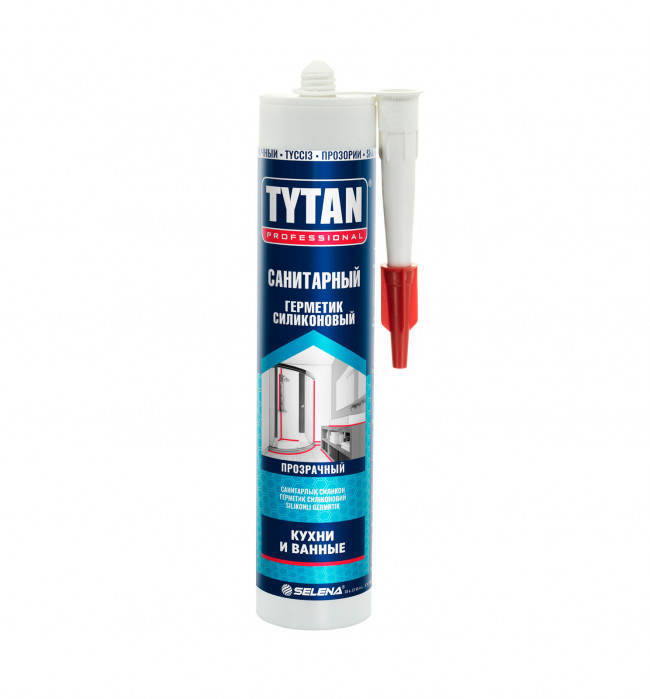 TYTAN Professional Герметик силиконовый санитарный бесцветный, 280 мл (12 шт.)