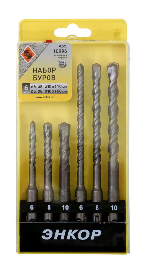 НАБОР БУРОВ SDS+ 6ШТ 6,8,10Х110 6,8,10Х160 ПЛАСТ