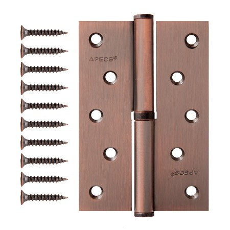 Петля Апекс 120*80-В-Steel-AC-L (медь) выведены