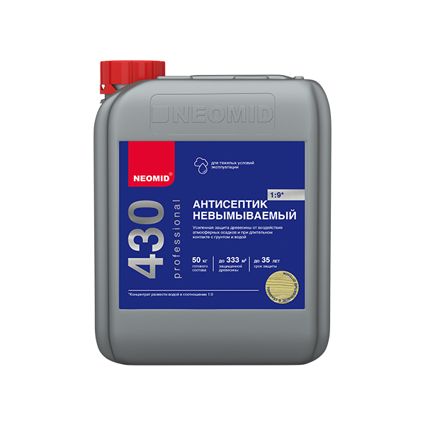 NEOMID 430 Eco Антисептик невымываемый (5кг) (конц. 1/9) (4 шт.) NEOMID 430 Eco Антисептик невымываемый (5кг) (конц. 1/9) (4 шт.)