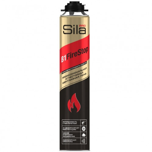 Пена Sila Pro B1 Firestop, ОГНЕСТОЙКАЯ 750 мл (12шт)