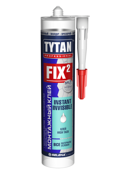 Tytan Professional Fix² Instant Invisible (Мгновенный Невидимый) клей монтажный 290 мл (12 шт.)