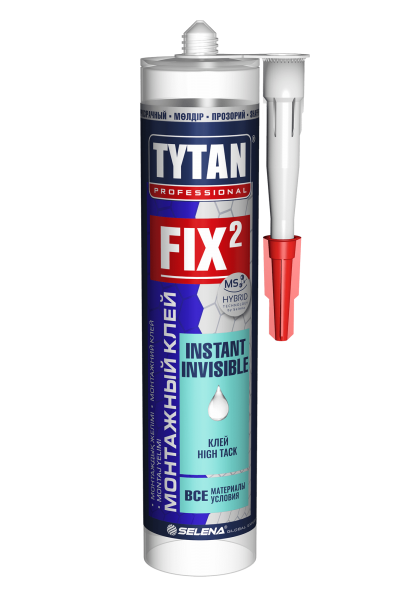 Tytan Professional Fix² Instant Invisible (Мгновенный Невидимый) клей монтажный 290 мл (12 шт.) Tytan Professional Fix² Instant Invisible (Мгновенный Невидимый) клей монтажный 290 мл (12 шт.)