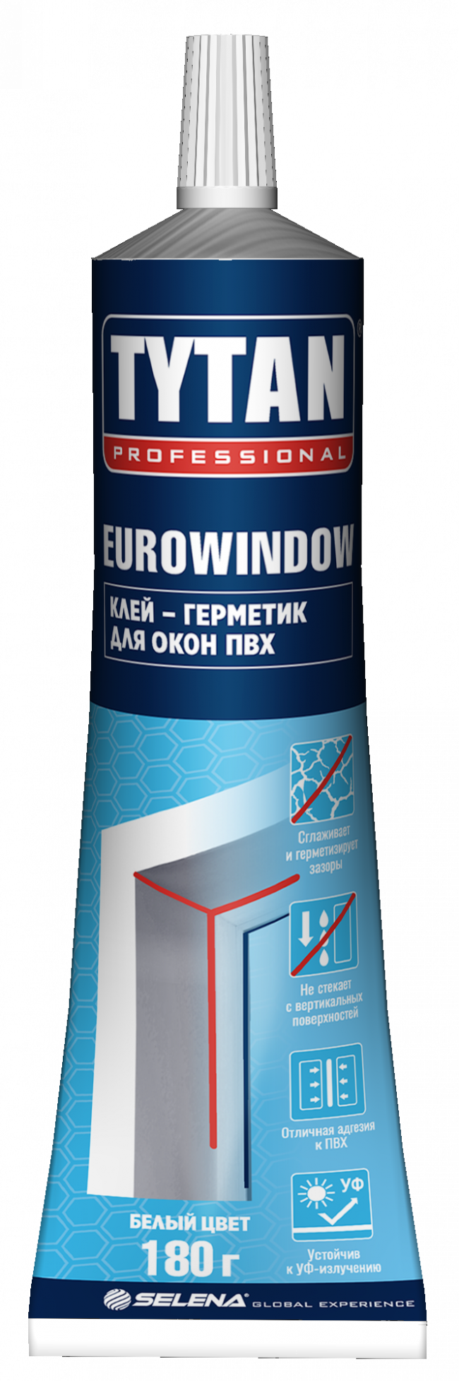TYTAN Professional Для окон ПВХ клей-герметик белый 180гр (36 шт.) TYTAN Professional Для окон ПВХ клей-герметик белый 180гр (36 шт.)